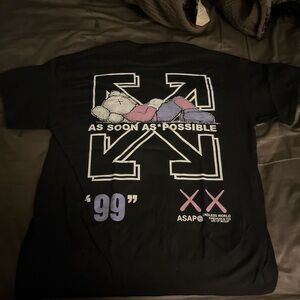 Off-White Black Graphic Short Sleeve Tee
